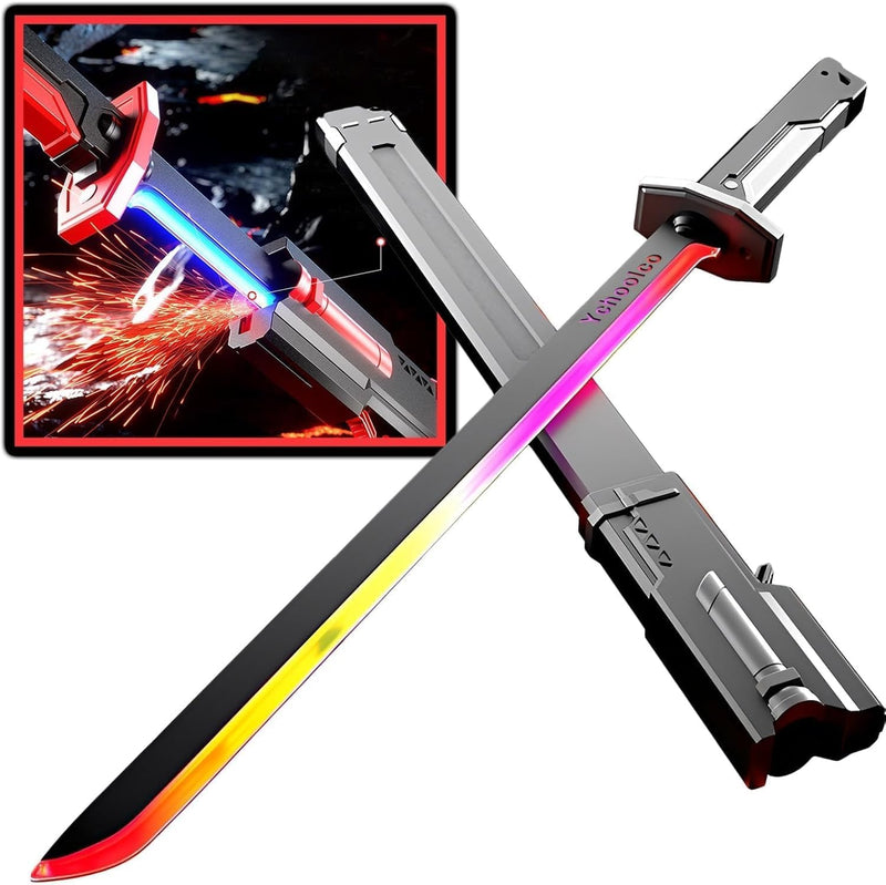 Light-Up Spark Toy Sword – سيف مضيء متعدد الألوان | LED Glow Cosplay & Party Toy